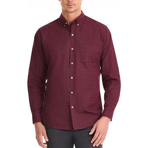 Camisa de Vestir Formal de Manga Larga para Hombre, Personalizada, 100% Algodón, Transpirable, Corte Entallado, para Oficina, Verano, Alta Calidad, Servicio OEM - Product Image 5