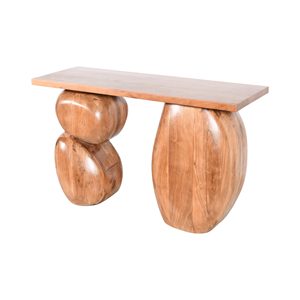 Mesa Consola Escultural de Madera de Alta Calidad para Sala de Estar, Entrada y Decoración del Hogar con Estructura Resistente - Product Image 2