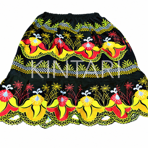 Jupes en mousseline brodées style hawaïen tropical pour femmes, en coton floral personnalisé, coupe trapèze, style preppy estival, vente en gros, OEM - Product Image 3