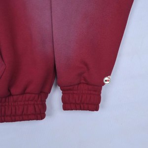 Sudadera con capucha roja de alta calidad para hombre, de corte holgado, con media cremallera, estampado de oso y logotipo Pals en la parte delantera, diseño de ajuste regular, estilo urbano para otoño. - Product Image 3