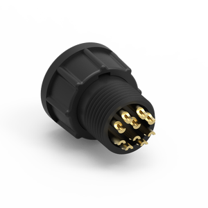 Connecteur étanche IP67 2A de taille B 10 broches moulé avec câble et contacts en laiton - Product Image 2