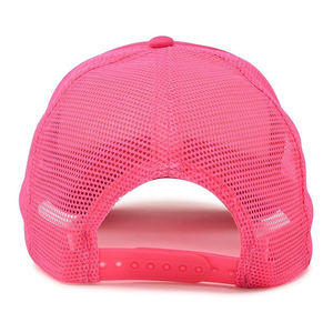 Casquette de camionneur 6 panneaux 100% coton blanc avec dos en maille rose réglable respirante unisexe pour l'extérieur casquette de baseball d'été snapback - Product Image 5