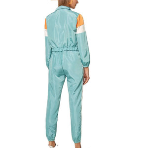 <b>Women's</b> Windbreaker Tracksuit Set Hooded <b>Jacket</b> and Pants Breathable Quick Dry Color Block Sportswear - Product Image 3