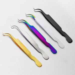 Pinzas Profesionales para Pestañas de Acero Inoxidable con Punta Serrada de 10 mm de Longitud, Uso Diario en Salón de Belleza, Servicio OEM, Logotipo Personalizado, Duraderas - Product Image 1