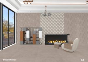 Azulejo de Porcelana con Textura Fabula de Diseño, 600x1200mm, 60x120cm, 24x48 Pulgadas, Formato Grande, Solución Decorativa Premium para Superficies Interiores - Product Image 2