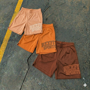 กางเกงขาสั้นกีฬาตาข่ายสำหรับผู้ชาย พิมพ์โลโก้ได้ตามต้องการ กางเกงออกกำลังกายฟิตเนส แห้งเร็ว เอวยางยืด ผู้ผลิตชุดกีฬา - Product Image 2