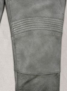 Jeans de Motociclista de Cuero Gris Harbor - Product Image 4
