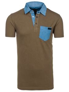 Algodón suave de calidad superior para hombres para polos, patrón sólido antiarrugas, camisa deportiva de Golf, bolsillo frontal, estilo de moda informal - Product Image 5