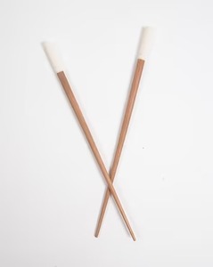 Wooden Round <b>Chopsticks</b> Smooth Surface <b>Reusable</b> Flatware for Asian Dinners - Product Image 4