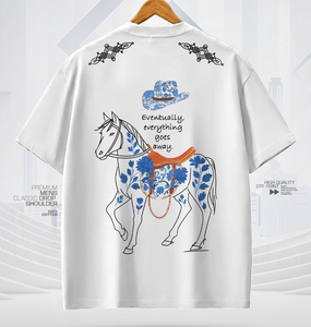 T-shirt personnalisé imprimé, respirant, séchage rapide, été, vente en gros, fabrication OEM, haute qualité, 100% coton, épaules tombantes, coupe oversize, 240 GSM - Product Image 3