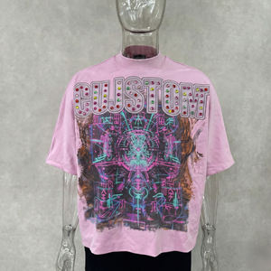 FIVE B T-shirts personnalisés avec impression DTG, T-shirts épais surdimensionnés et structurés, T-shirt double couche Gemstone pour hommes - Product Image 1