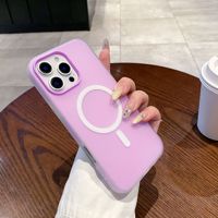 Coque de téléphone magnétique en gelée, vente en gros d'usine, coque de téléphone souple mate tendance pour iPhone 17 16 11 12 13 14 15 Pro Max Plus