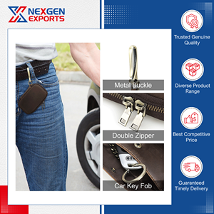 En stock, qualité exceptionnelle, porte-clés de voiture en cuir PU imperméable avec crochet métallique pour les acheteurs en gros - Product Image 6