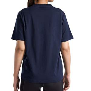 Camiseta Oversize Azul Marino para Mujer, Corte Holgado, Manga Corta, Cuello Redondo, Informal, para Gimnasio, Fitness, Yoga, Running, Ropa Deportiva Cómoda - Product Image 4