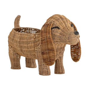 Cesta de Almacenamiento de Mimbre con Forma de Perro Dachshund para Habitación Infantil, Linda Cesta de Mimbre con Forma de Animal, Ideal para Juguetes, Ropa, Libros, Venta al por Mayor - Product Image 1