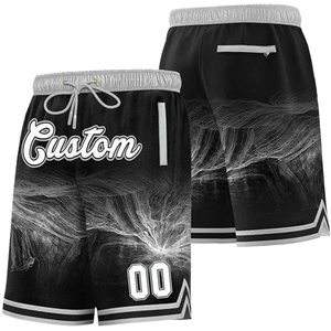 Shorts de basketball respirants de haute qualité pour hommes avec logo personnalisé, shorts de sport en tricot côtelé personnalisés pour la tenue sportive - Product Image 4