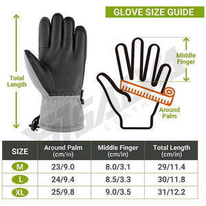 Men Ski Gloves Winter Warm Waterproof Breathable Snow Gloves for Snowboard, Snowmobile in Cold Weather - Product Image 5