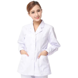 Batas de laboratorio premium para médicos o enfermeras, uniforme de hospital blanco personalizable, chaqueta médica de manga larga, ropa de trabajo para médicos y enfermeras. - Product Image 6