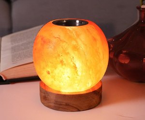 Himalayan Sphere Rock Salt Modern Fire Resistant Aroma <b>Oil</b> <b>Burner</b> <b>Lamp</b> Natural Pink Salt for Kitchen Dining & Wall Cladding Use - Product Image 4
