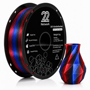 Filamento PLA de Seda Rojo-Azul-Negro 1.75mm 1kg con Brillo Metálico para Impresora 3D, Venta al Por Mayor - Product Image 1