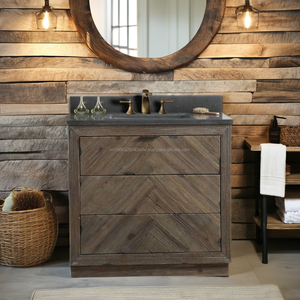 <b>Rustic</b> Bathroom Vanity 36 Inch Vanity <b>Cabinets</b> with Sink Country Style Bathroom <b>Cabinet</b> - Product Image 1