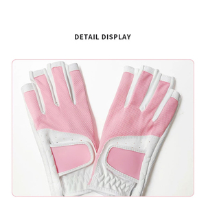 1 paire de gants de golf pour femmes, en cuir souple, respirants, plus confortables à porter sur les ongles longs, adaptés aux femmes et aux filles - Product Image 2