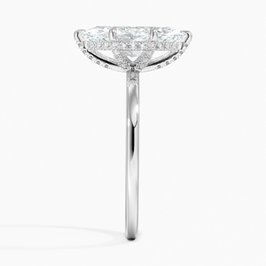 Anillo de Diamantes Moissanite de Plata Maciza con Forma de Hoja Clásica, Minimalista, Regalo Navideño para Mujer - Product Image 2