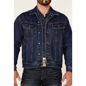 Veste en jean premium pour homme, décontractée, respirante, 100 % coton, délavée, coupe oversize, boutonnée - Product Image 3