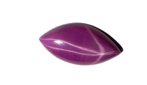 Rubis Étoilé Rose Taille Marquise 10x20 mm 9 Carats Créé en Laboratoire Poli Opaque Cabochon avec Effet Étoile à 6 Branches pour la Fabrication de Bijoux - Product Image 3