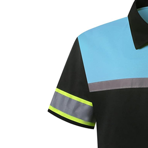 Meilleur prix, qualité supérieure, t-shirts de travail à manches courtes en coton 100% avec bande réfléchissante haute visibilité - Product Image 4