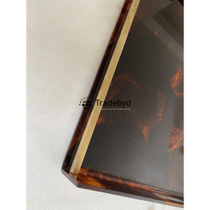 Plateau en corne élégant et moderne fait à la main, plateau de service de luxe de qualité supérieure, accessoire de décoration pour la salle à manger par Tradebyd - Product Image 4