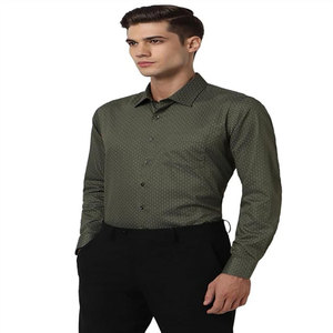 Polo Formal de Poliéster con Estampado Personalizado para Hombre, Camisa de Manga Larga con Cuello Vertical a Rayas Completas, Estilo Vintage para Oficina y Negocios - Product Image 2