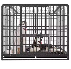 Sparxwizz Engineering Modern Heavy Duty Galvanized Steel <b>Dog</b> Crate Wheels Large Indoor/Outdoor Secure Puppy Enclosure for <b>Dogs</b> - Product Image 2