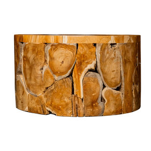 Table basse artisanale ARTERRA en teck naturel de luxe, texture rustique, racine de teck, pour salon - Product Image 1
