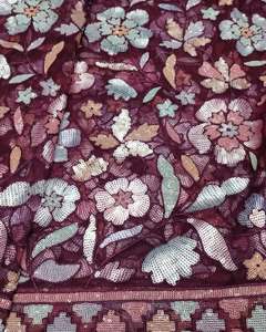 High Quality Sequin Embroidery Fabric 3D Floral Lace Fabric for Evening Dress Wedding Gown Garment - Product Image 1
