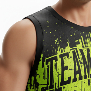 Nouveaux uniformes de basket-ball personnalisés tendance en ligne avec nom d'équipe imprimé, manches courtes, 100% polyester, protection UV, vente flash, meilleur prix - Product Image 3