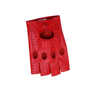 New Arrival Red Black Pure Leather Fashion Driving Dressing Gloves Sheep Skin Leather Dressing Gloves Brown Sheepskin Leather - Product Image 6