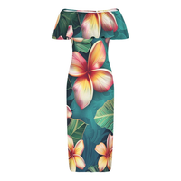 Robe longue professionnelle grande taille Mumu à col en V, silhouette décontractée pour un confort tout au long de la journée, personnalisation du logo