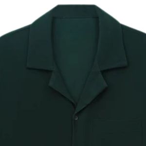 Men Rib <b>Button</b> Through <b>Shirt</b> Short Sleeve Casual Summer Top Relaxed Fit Lightweight Breathable OEM Wholesale Supply - Product Image 3
