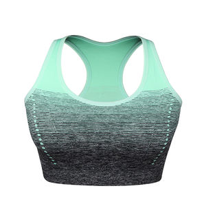 Sujetador deportivo de yoga transpirable de talla grande con soporte alto y sublimación, personalizable con logo frontal para mujer, de Spandex y Poliéster, al por mayor. - Product Image 4