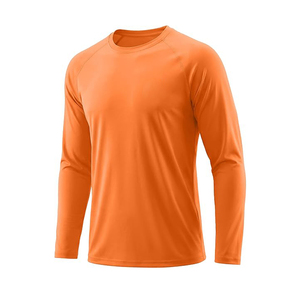 T-shirt à manches longues pour homme, coupe ajustée, 100% coton, uni, nouvelle tendance, vêtements de sport décontractés, col rond, manches longues - Product Image 5
