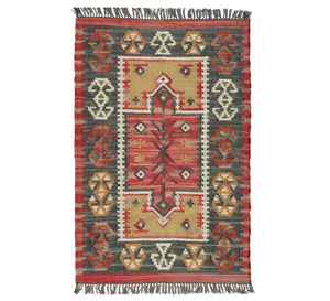 Alfombras Kilim de Yute y Lana Tejidas a Mano para Habitación Infantil, Sala de Estar, Dormitorio y Estudio - Product Image 3