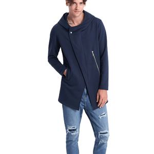 Ropa informal de calle de invierno para hombre, venta al por mayor, Jersey asimétrico con cuello redondo, bordado 3D, Color sólido, transpirable, de alta calidad - Product Image 1