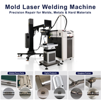Machine de réparation de moules au laser pulsé de haute précision 300W, soudeuse laser de type table pour la réparation d'outillage et de moules métalliques