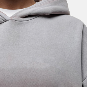 Sweat-shirt à capuche surdimensionné pour femme, couleur unie, en polaire, avec poches, design décontracté pour l'automne - Product Image 5