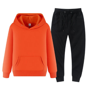 Survêtements décontractés à capuche en coton 100% respirant, poids moyen, grande taille, avec logo personnalisé, pour le streetwear, manches longues, jogging - Product Image 4