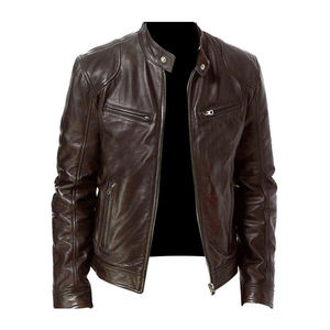 Men's <b>Slim</b> <b>Fit</b> Genuine Leather Motorcycle <b>Jacket</b> Classic Racing Rider Protective Outerwear for Winter Stylish <b>jacket</b> for men - Product Image 4