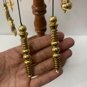 ลูกตุ้มดูว์ซิ่งทองเหลืองขัดเงาคุณภาพพรีเมียม MUNTAHA AGATE รุ่น Isis Tripple Chamber สำหรับเรกิและตกแต่งบ้าน ขายส่ง - Product Image 2