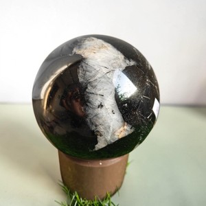 High Quality Black Tourmaline Quartz Crystal Sphere Healing Stone Wholesale Supplier - Product Image 2