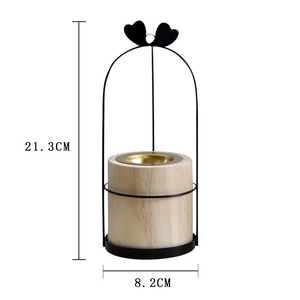 Brûleur d'encens en marbre avec cadre en métal doré et dessus en forme de cœur, décoration aromathérapeutique, utilisation toute saison - Product Image 2
